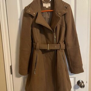 Michael Kors Sz S Camel/Brown Belted Coat